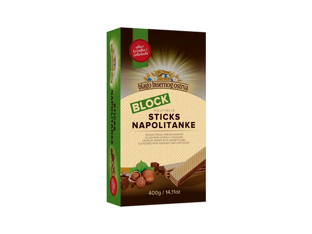 Block Neapolitan wafers with hazelnuts 400g