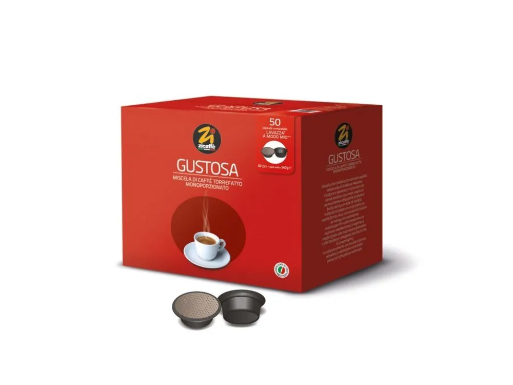 Coffee capsules Zicaffe Gustosa for Lavazza A Modo Mio 50 pcs