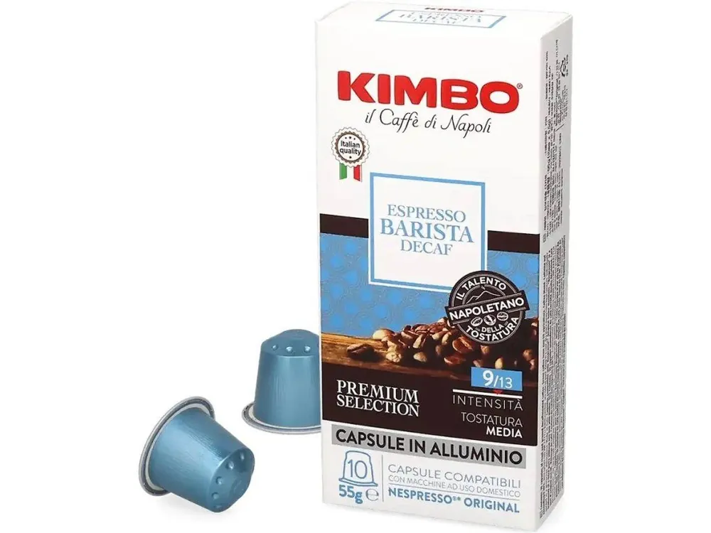 Kimbo Espresso Barista DECAF Decaffeinated Capsules for Nespresso 10 pcs