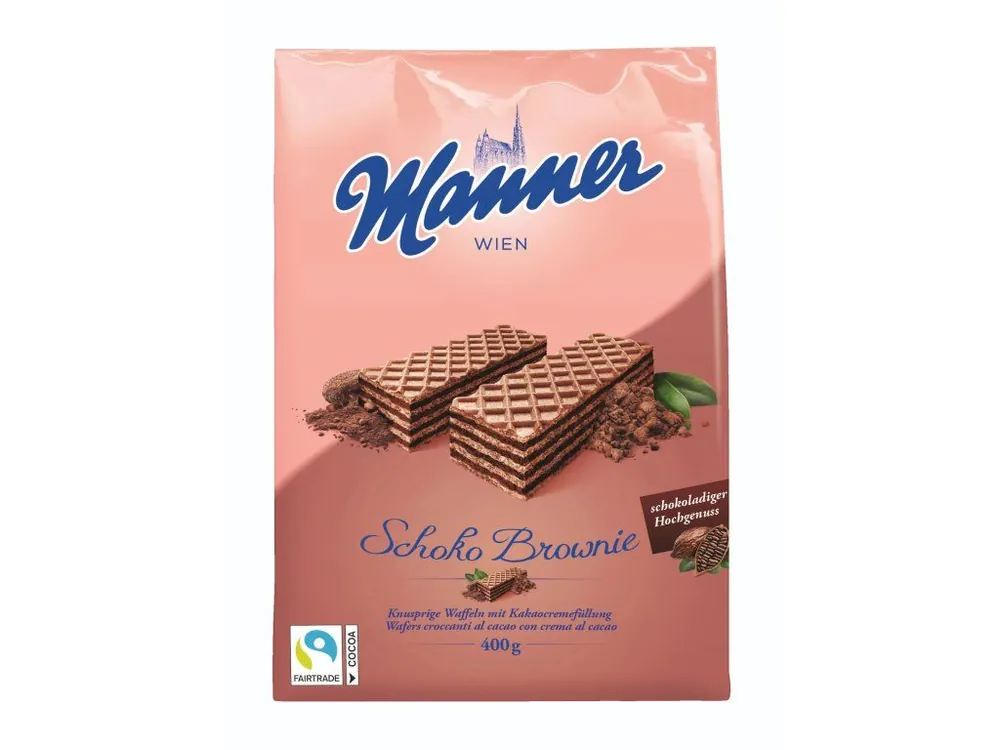Manner Choco Brownie cocoa wafers with extra chocolate cream 400g