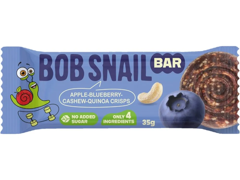 Snail Bob Fruit bar apple, blueberry with cashews and quinoa 35 g