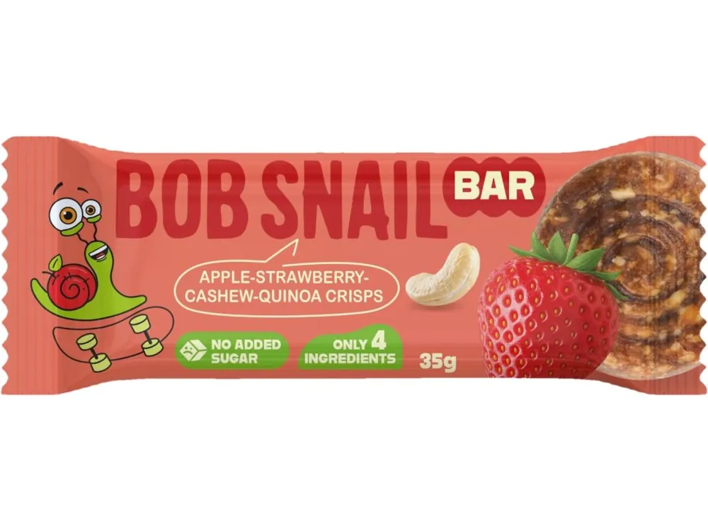 Snail Bob Fruit bar apple, strawberry with cashews and quinoa 35 g