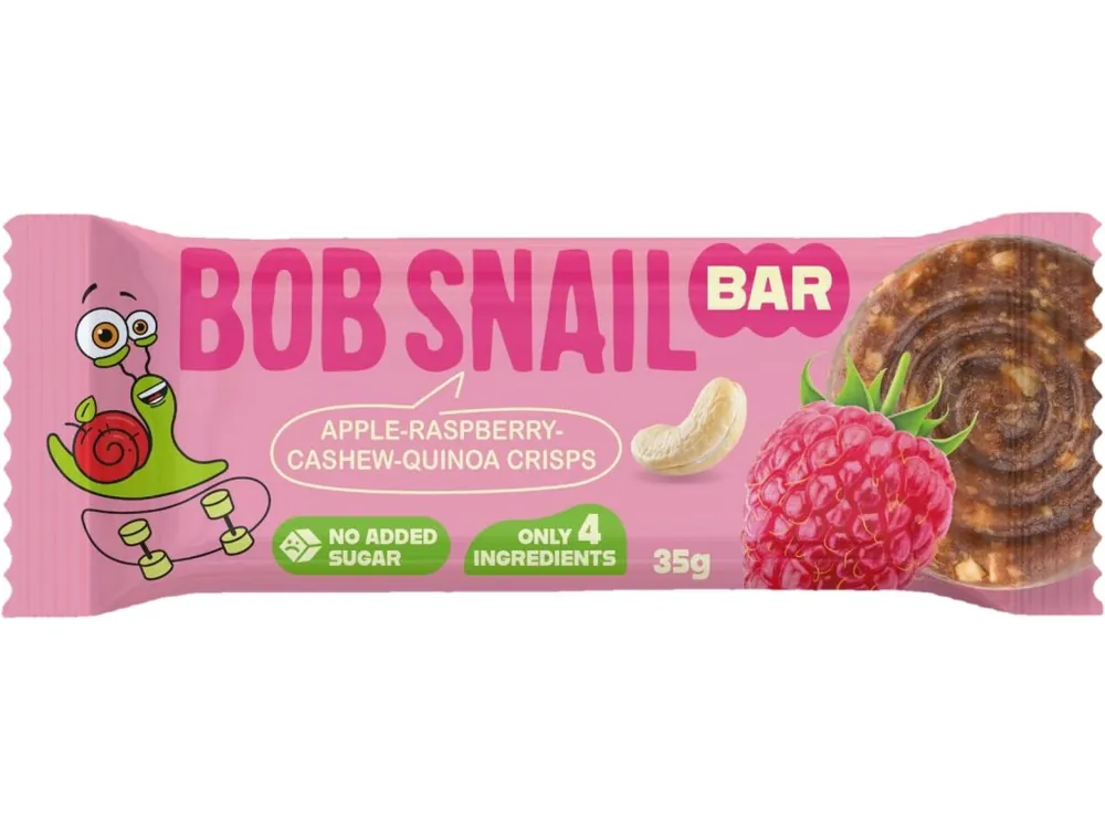 Snail Bob Fruit bar apple, raspberry with cashews and quinoa 35 g