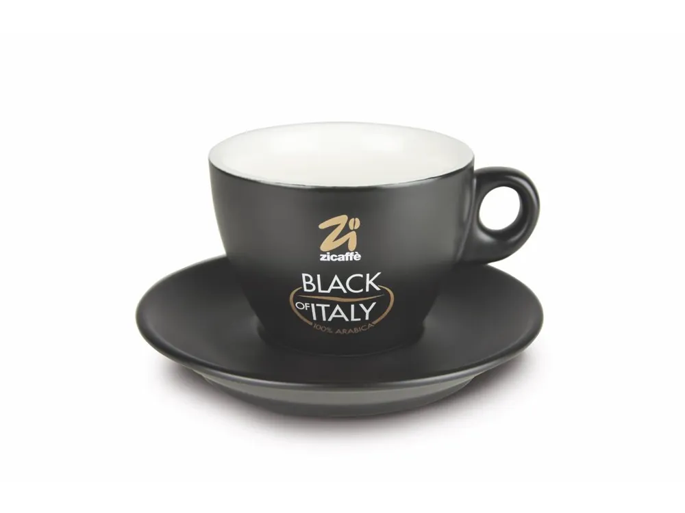 Zicaffe cappuccino cup Black of Italy black