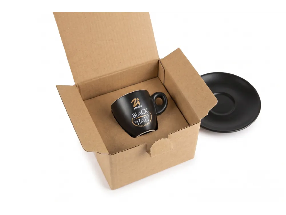 Zicaffè espresso cup Black of Italy black gift box