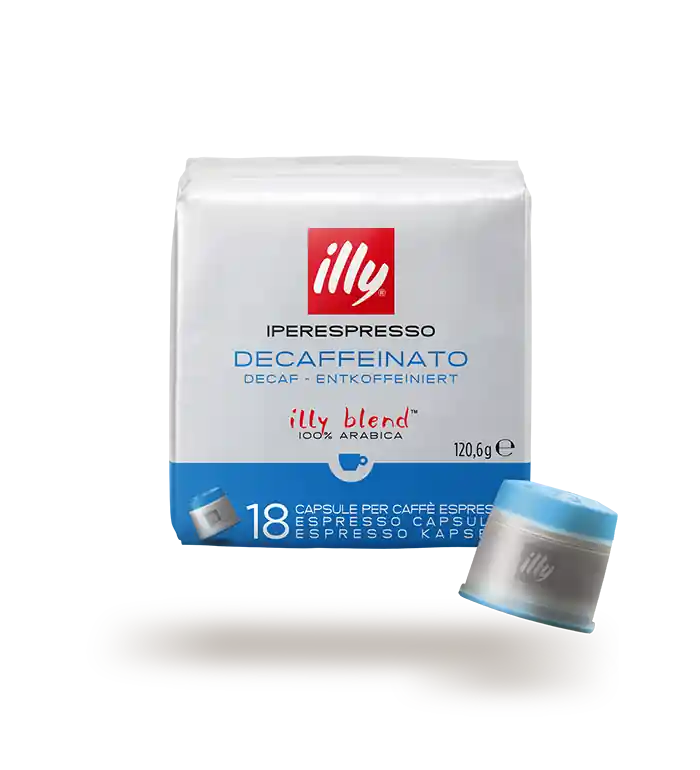 illy iperEspresso Capsules - Decaf Capsule - 18 Capsules (Blue)