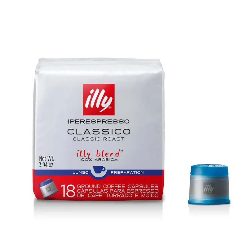 illy iperEspresso Capsules - Lungo - 18 Capsules (Blue)