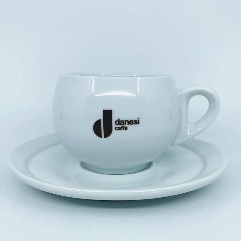 Danesi Ceramic Espresso Cup & Saucer (1 Cup) - 2oz Cups