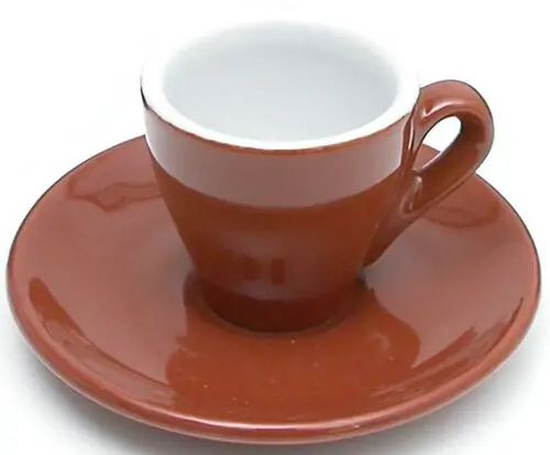 Nuova Point - Milano - Espresso Cups & Saucers - Set of 6 - Brown