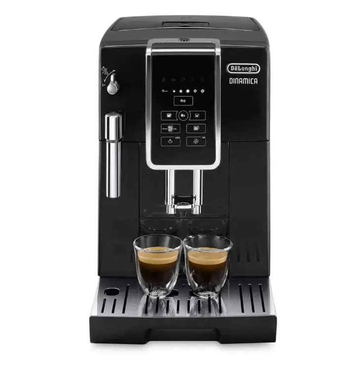 Delonghi Dinamica Automatic Coffee & Espresso Machine with Iced Coffee, TrueBrew Over Ice, Black - ECAM35020B