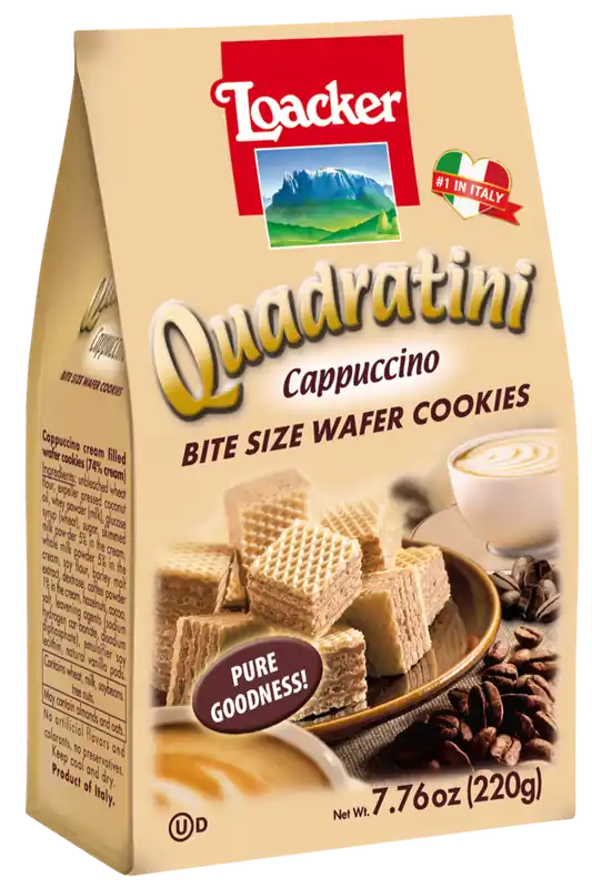 Loacker - Quadratini Cappuccino Wafers - 220g (7.76oz)