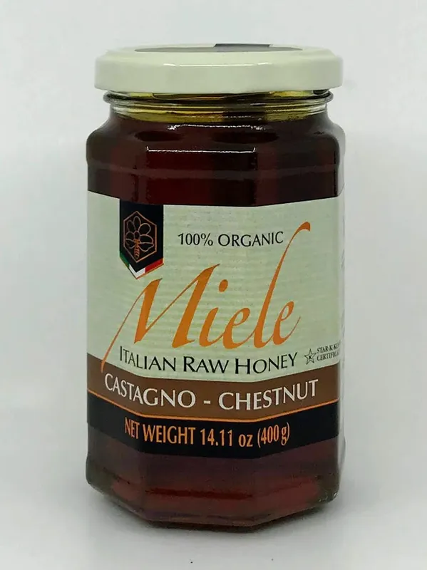 Adi Apicoltura - Miele Italian Organic Raw Honey - Castagno - Chestnut - 400g (14.11 oz)