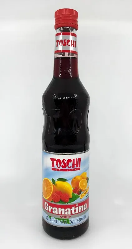 Toschi - Granatina Syrup (In Glass Bottle) - 560ml (19 oz)
