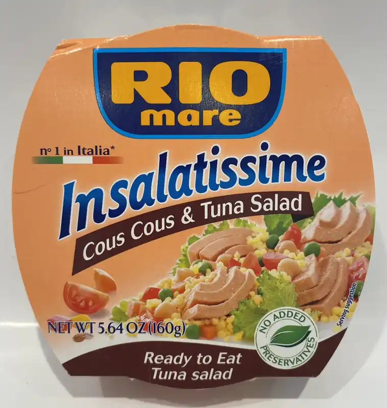 Rio Mare - Insalatissime - Wild Tuna Salad Couscous - Chickpeas, Peas, Cherry Tomatoe - 160g (5.6oz)