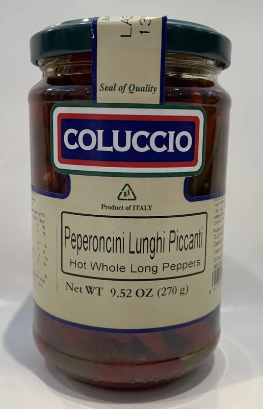 Coluccio - Hot Whole Long Peppers In Olive Oil - 270g (9.52 oz)