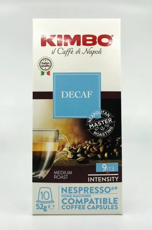 Kimbo Decaf ( 9) - Espresso Capsules - 10 Capsules - Compatible with Nespresso® Machines
