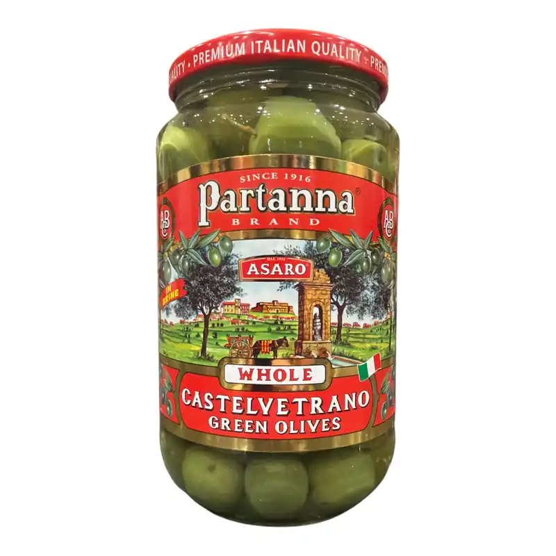 Partanna - Castelvetrano - Whole - Green Olives - 340g ( 12oz)