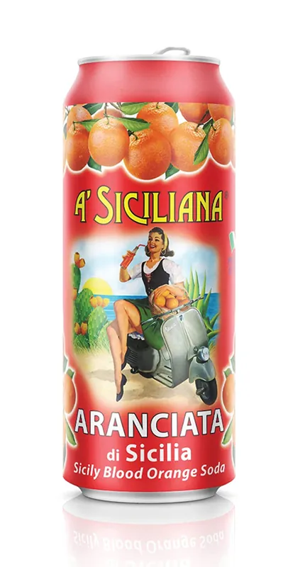 A‘ Sicilian - Aranciata Di Sicilia - Pack of 4 Cans