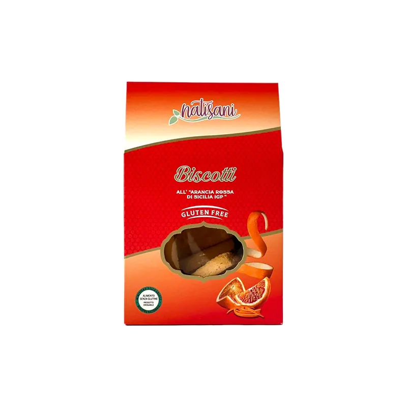 Natisani - Biscotti all‘ Arancia Rossa- Gluten Free - 200g (7.05 oz)