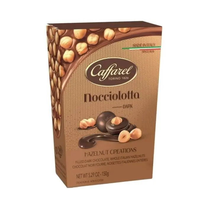 Caffarel – Nocciolotta - Dark Chocolate with Whole Hazelnuts – 150g (5.29 oz)