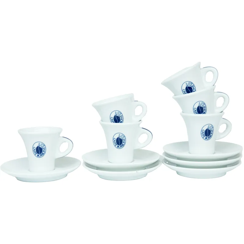 Caffè Borbone - Espresso Coffee Cups - Original Cups and Saucers