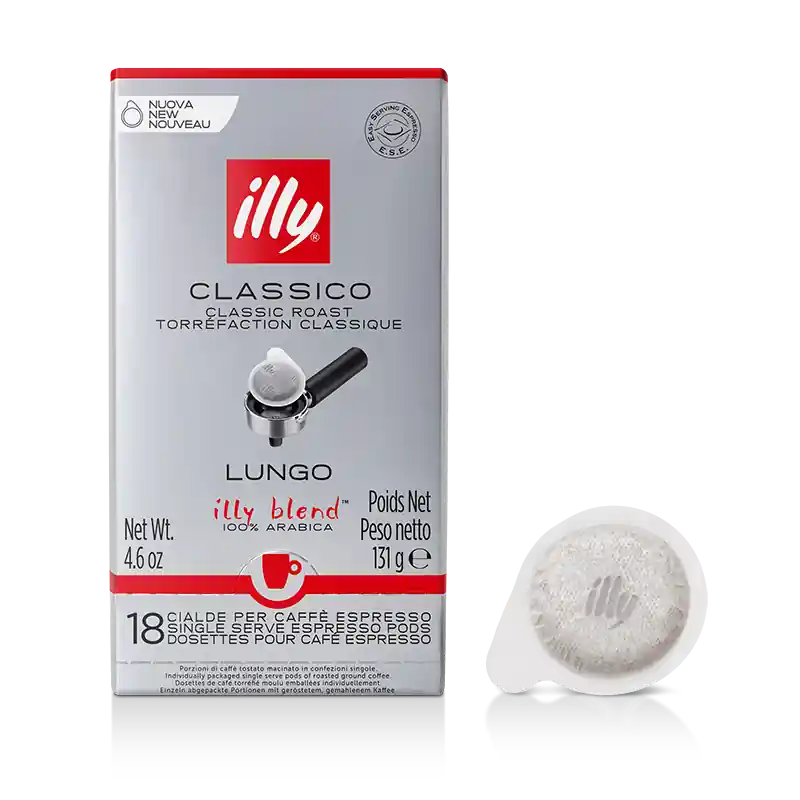 illy® - E.S.E. Pods - Classico Lungo - Medium Roast - 18 Single Serve Pods