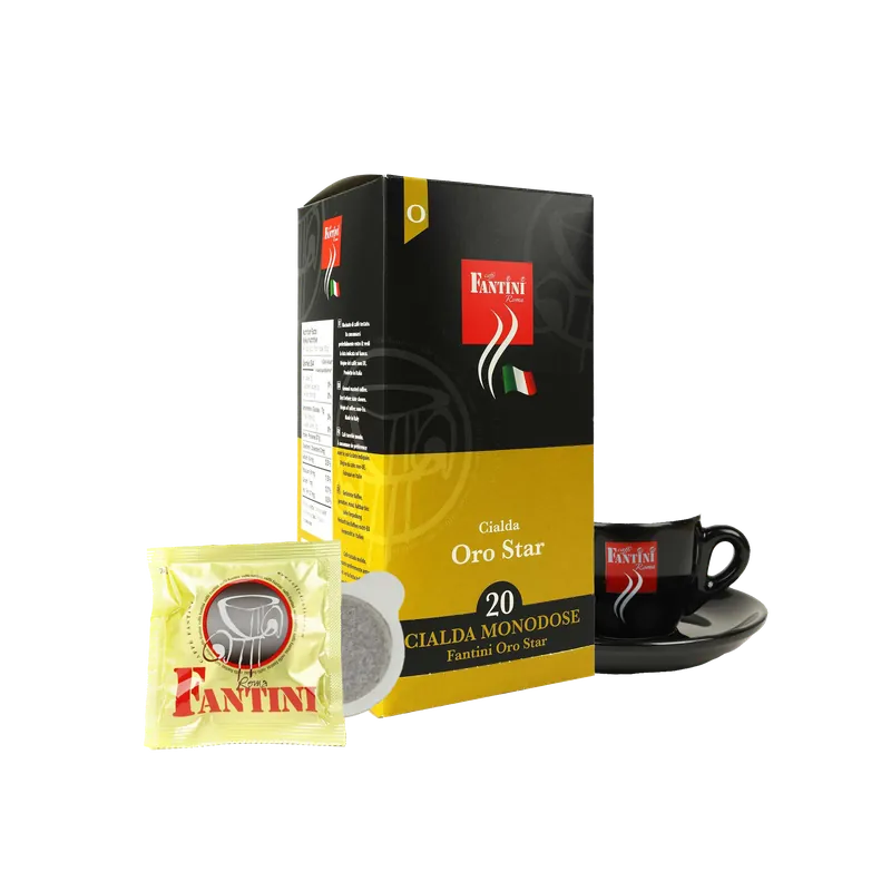 Fantini - E.S.E. Pods - Oro Star - Medium Roast - Single Serve Compostable Pods - 20/40/200