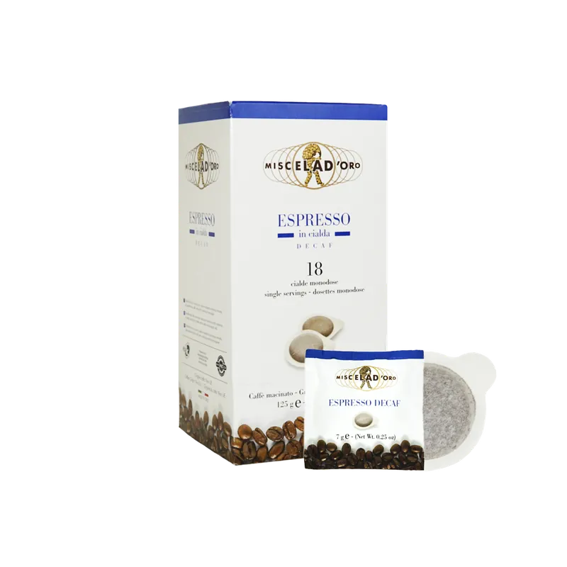 Miscela D‘Oro - E.S.E. Pods - Decaffeinated - Single Serve Compostable Pods