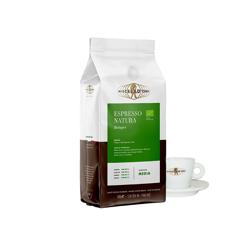 Miscela D‘Oro - Whole Coffee Beans - Organic - Espresso Natura