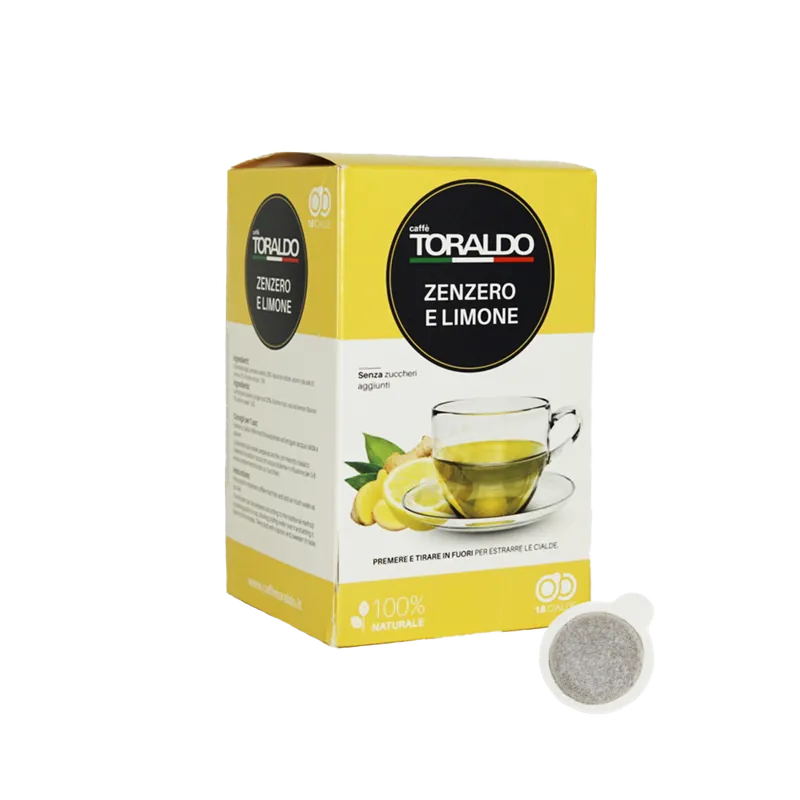 Caffe Toraldo - E.S.E. Pods - Ginger & Lemon - Single Serve Compostable Pods
