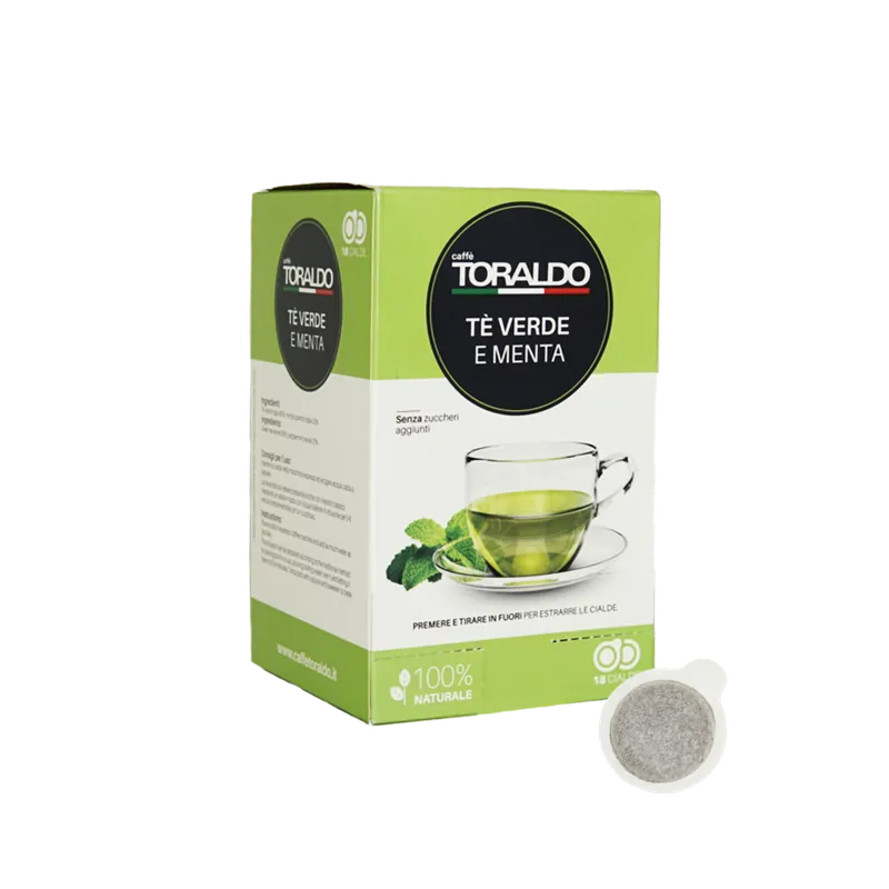 Caffe Toraldo - E.S.E. Pods - Green Tea & Mint - Single Serve Compostable Pods