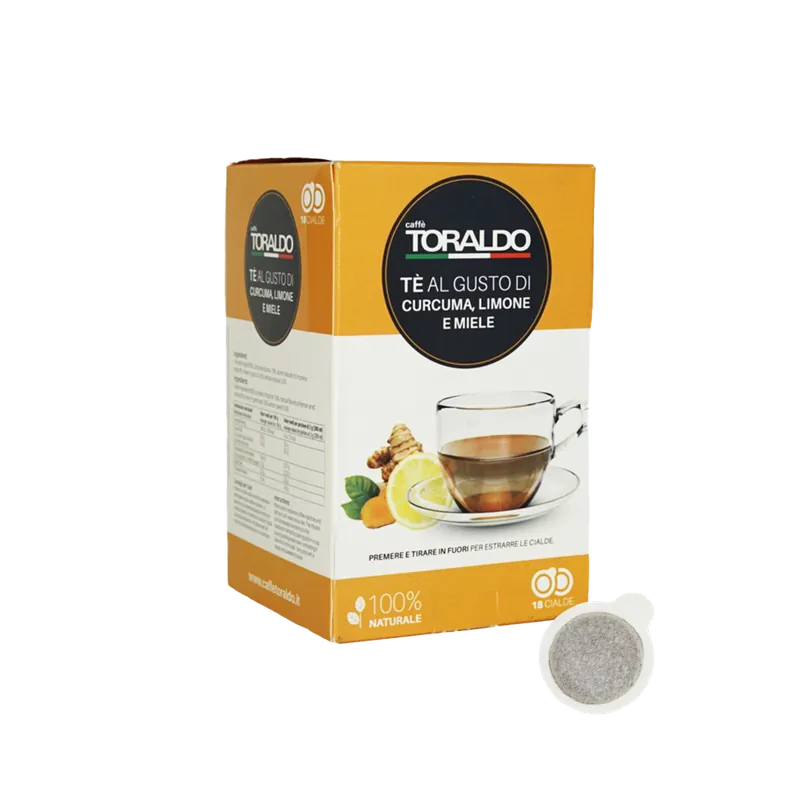 Caffe Toraldo - E.S.E. Pods - Turmeric, Lemon & Honey - Single Serve Compostable Pods