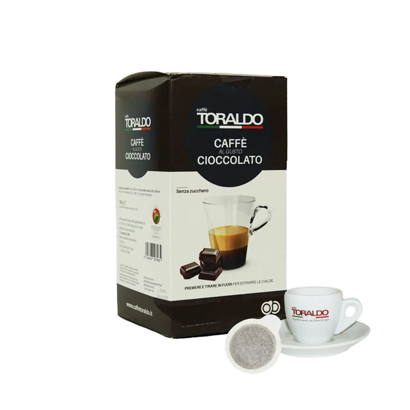 Caffe Toraldo - E.S.E. Pods - Chocolate Flavored Coffee - Single Serve Compostable Pods