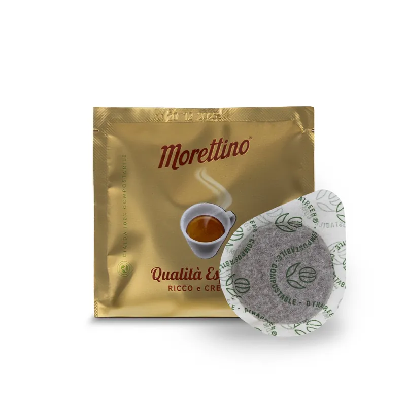 Morettino - E.S.E. Pods - Qualita Espresso - Ricco & Cremoso - Single Serve Compostable Pods