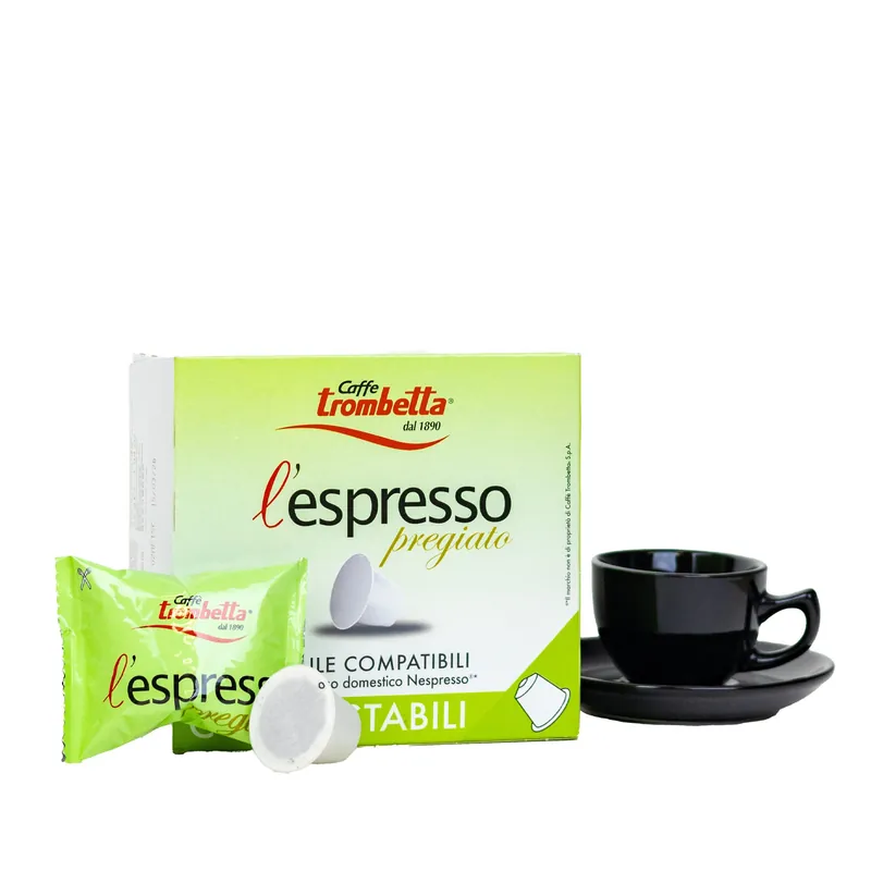 Caffe Trombetta - NESPRESSO® Compatible - Compostable - Pregiato - 100% Arabica Blend