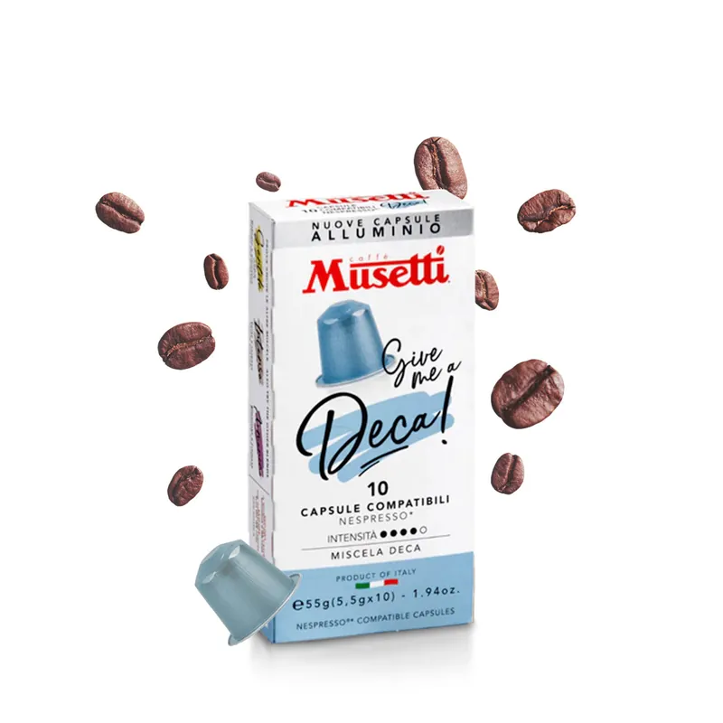 Caffe Musetti - NESPRESSO® Compatible - New - Deca (Decaffeinated) - 10/20/40/100