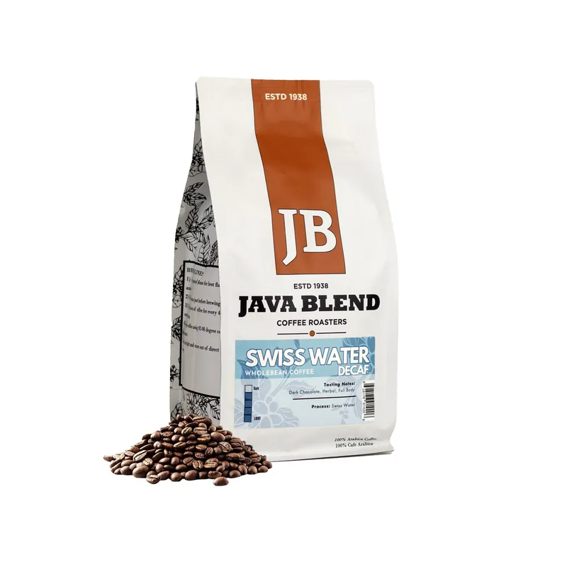 Java Blend - Whole Coffee Beans - Swiss Water Decaf