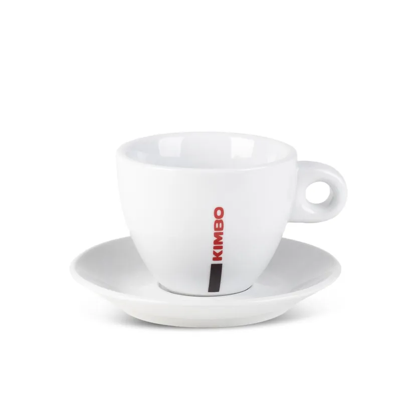 Kimbo - Caffe Latte Cups - Set of 6 Original Cups and Saucers
