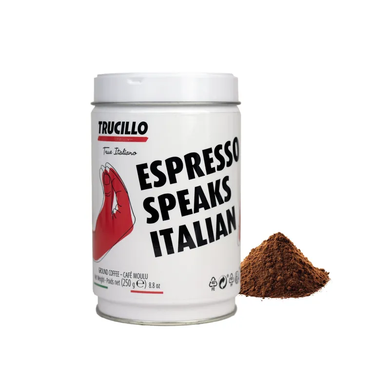 Trucillo - Espresso Grind - Espresso speaks Italian Coffee - Tin - 250 Gms
