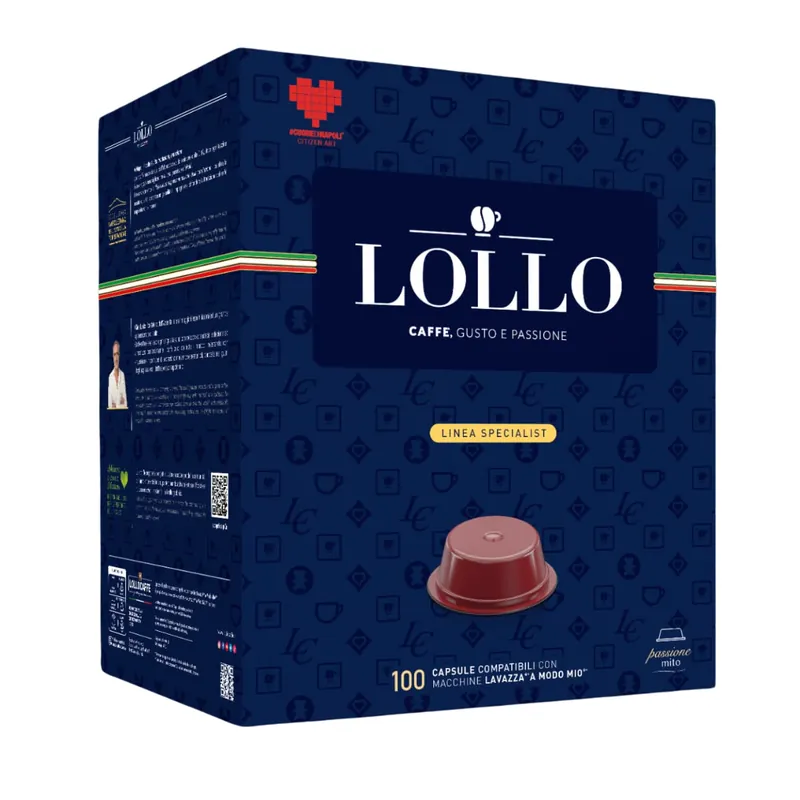 100 Capsule Caffè Lollo Compatibili con Macchine Lavazza A Modo Mio