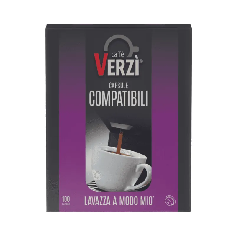 100 Capsule Caffè Verzì Compatibili con Macchine Lavazza A Modo Mio