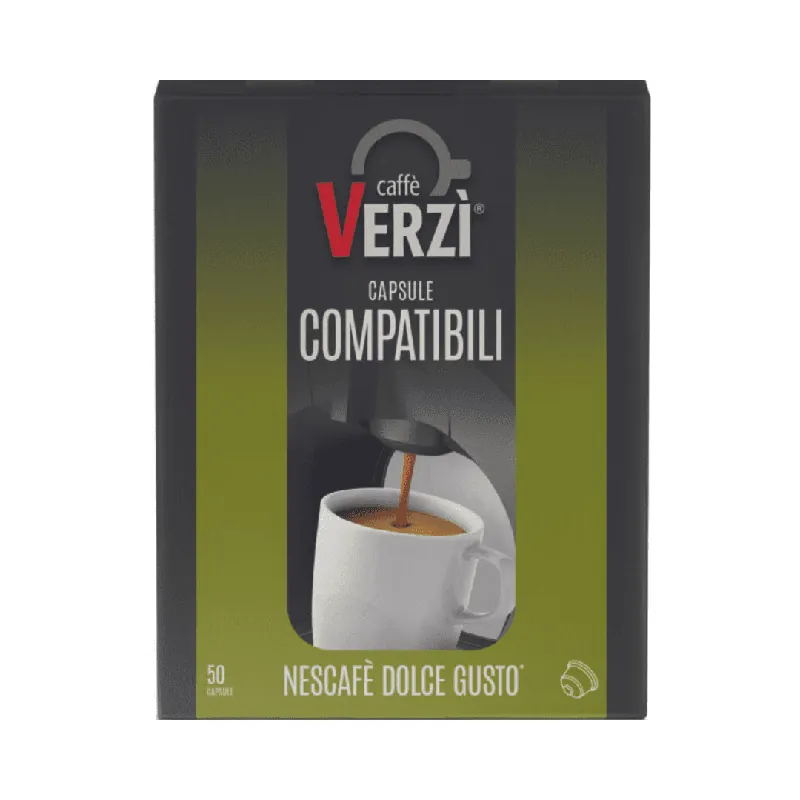 50 Capsule Caffè Verzì Compatibili con Macchine Dolce Gusto