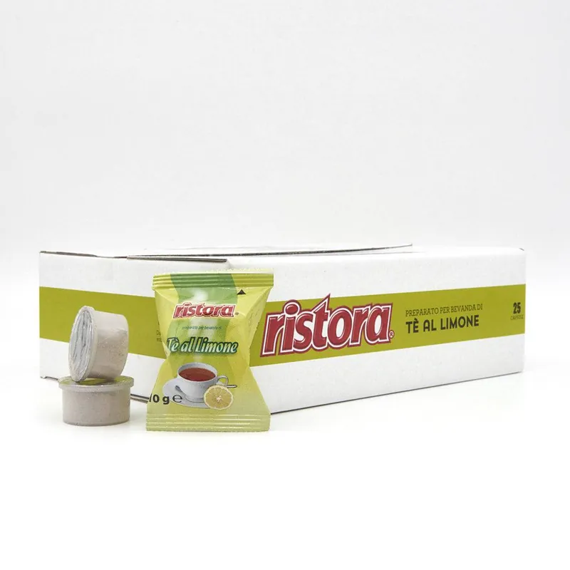 25 Capsule Ristora The al Limone Compatibili con Macchine Lavazza Espresso Point