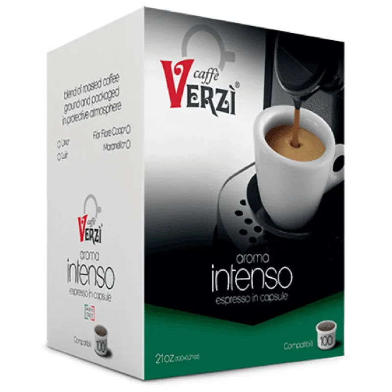 100 Capsule Caffè Verzì Compatibili con Macchine Fior Coop