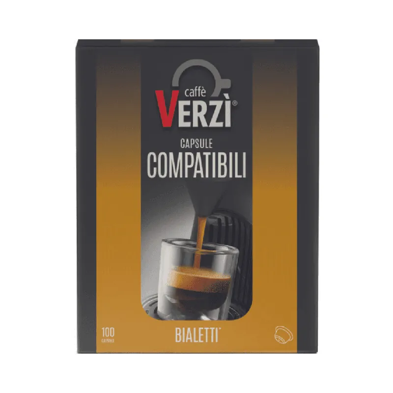 100 Capsule Caffè Verzì Compatibili con Macchine Bialetti