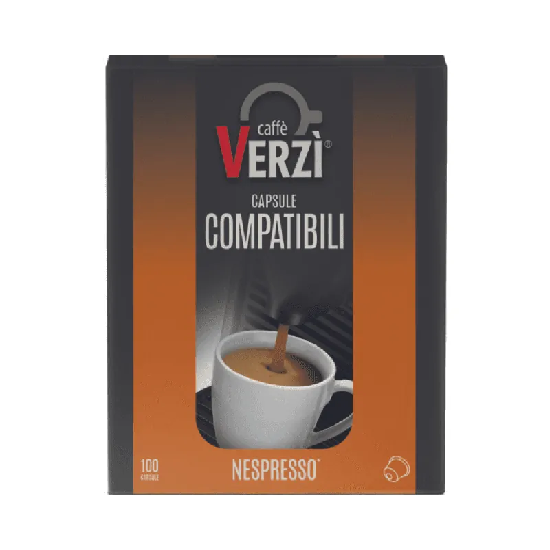 100 Capsule Caffè Verzì Compatibili con Macchine Nespresso