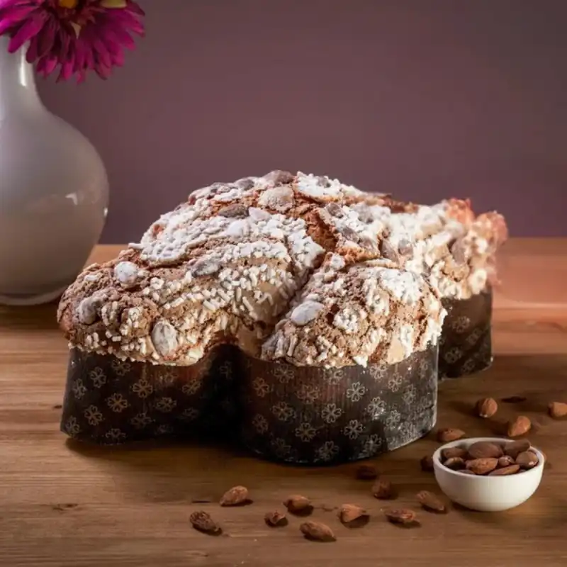 Colomba Artigianale Tradizionale Nerino con Mandorle e Canditi di Sicilia 1kg