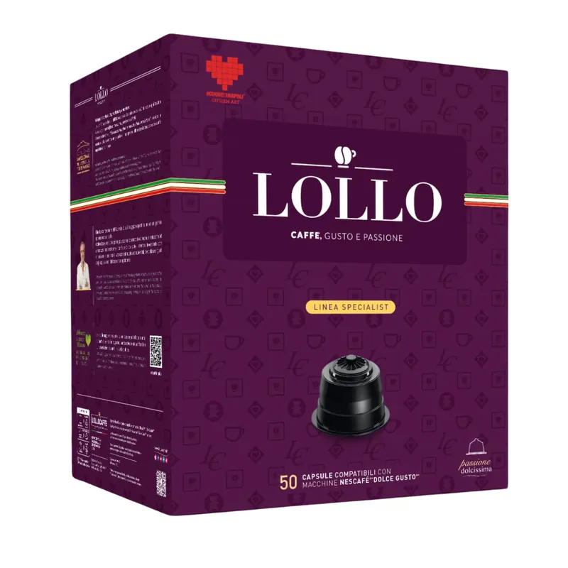 50 Capsule Caffè Lollo Compatibile con Macchine Dolce Gusto