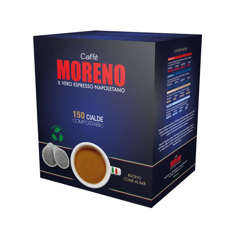 150 Cialde Caffè Moreno in Carta Filtro ESE 44mm