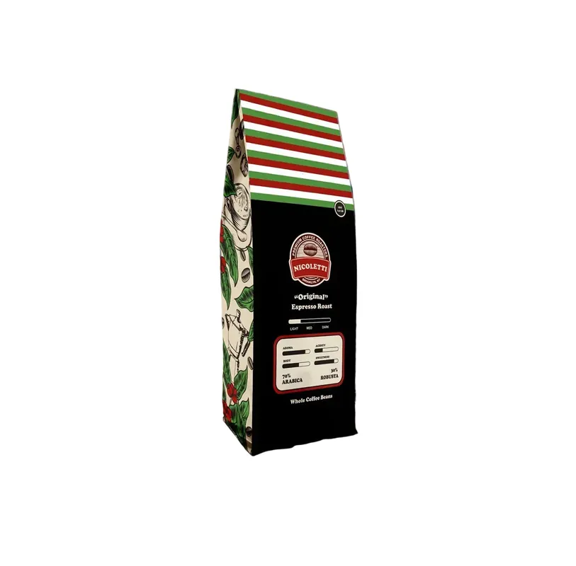 Nicoletti Coffee “Original” Espresso Roast Beans 2.20lb (Made in Brooklyn NY since 1972) Fresh Roasted with date stamp